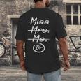 Miss Mrs Ms Dr PhD Graduation Doctorate Graduation Men's Back Print T-Shirt