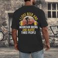 Mountain Biking Beer Drinking Introvert Sayings For Cyclist Men's Back Print T-Shirt Mountain Biking Beer Drinking Introvert Sayings For Cyclist Men's Back Print T-Shirt