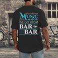 Music Major Student Pun Graduation Men's Back Print T-Shirt