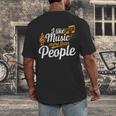 I Like Music More Than People Fan Introvert Men's Back Print T-Shirt