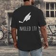 Nailed It Shirt Cute Graduation Grad Cap Men's Back Print T-Shirt
