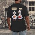 How Many Nights Reading Goose Book Lover Reader Men's Back Print T-Shirt