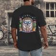 I Am Not a Hugger Introvert Hedgehog With Cactus Men's Back Print T-Shirt