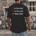 Not Introvert Not Extrovert Pervert Visual Joke Ambivert Men's Back Print T-Shirt Not Introvert Not Extrovert Pervert Visual Joke Ambivert Men's Back Print T-Shirt