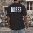Nurse Glitch Aesthetic Graduation Nurse Glitch Graphic Art Men's Back Print T-Shirt