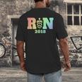Nurse Graduation Shirt RN Est 2018 Rainbow Tshirt Men's Back Print T-Shirt