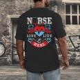 Nurse Live Love Heal Graduation Appreciation Valentines Day Men's Back Print T-Shirt