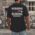 Nursing School Survivor 2025 RN ER Graduation Nurse Grad Men's Back Print T-Shirt