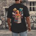 Octopus Book Reading Book Reader Ocean Octopus Men's Back Print T-Shirt