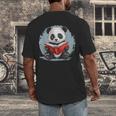 Panda With Book For Reading Enthusiasts Men's Back Print T-Shirt