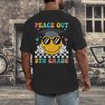 Peace Out 5th Grade Graduation Last Day Of School Men's Back Print T-Shirt