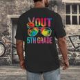 Peace Out 5th Grade Tie Dye Graduation Last Day Of School Men's Back Print T-Shirt