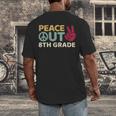 Peace Out 8th Grade Graduation Last Day Of School Men's Back Print T-Shirt