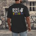 Peace Out PreschoolShirt Graduation Last Day Men's Back Print T-Shirt