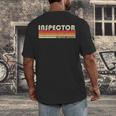 Personal Christmas Retro Vintage Graduation Inspector Job Title Profession Birthday Worker Idea Men's Back Print T-Shirt