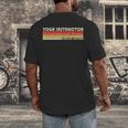 Personal Christmas Retro Vintage Graduation Yoga Instructor Job Title Profession Birthday Worker Men's Back Print T-Shirt