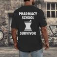 Pharmacy School Survivor PharmD Graduation T-Shirt Men's Back Print T-Shirt
