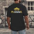 PhD Finished PhinisheD Class Of 2026 Phd Graduation Men's Back Print T-Shirt