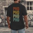 PHD Graduation Doctorate Men's Back Print T-Shirt