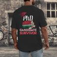 PhD PhD Graduation Gifts PhD Survivor T-Shirt Men's Back Print T-Shirt