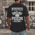Pigeon Racing Introvert Pigeon Breeder Homing Pigeon Men's Back Print T-Shirt Pigeon Racing Introvert Pigeon Breeder Homing Pigeon Men's Back Print T-Shirt