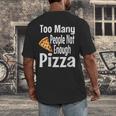 Pizza Lover Saying Introvert Anti Social Humor Foodie Men's Back Print T-Shirt