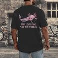 I Have Plans With My Axolotl Salamander Introvert Men's Back Print T-Shirt I Have Plans With My Axolotl Salamander Introvert Men's Back Print T-Shirt