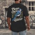 Please Chew Quieter Introvert Christmas Bird Watcher Men's Back Print T-Shirt