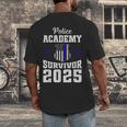 Police Academy Survivor 2025 Graduation Police School Men's Back Print T-Shirt