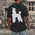 Poodle Graduation Dog Graduate Men's Back Print T-Shirt