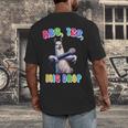Preschool Graduate Shirt ABC 123 Mic Drop Llama Graduation Men's Back Print T-Shirt
