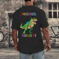 Preschool Graduation Class Of 2022 Graduate Dinosaur Kids Men's Back Print T-Shirt