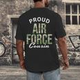 Proud Air Force Cousin Deployment Homecoming Graduation Men's Back Print T-Shirt