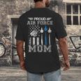 Proud Air Force Mom US Air Force Graduation Mom Men's Back Print T-Shirt