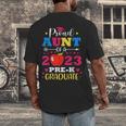 Proud Aunt Of 2023 Pre-K Graduate Senior Graduation Matching Men's Back Print T-Shirt
