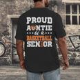 Proud Auntie Of a Basketball Senior 2026 Graduation Gifts Men's Back Print T-Shirt