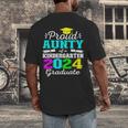 Proud Aunty Of Kindergarten Graduate 2024 Graduation Aunty Men's Back Print T-Shirt