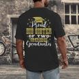 Proud Big Sister Of Two 2025 Graduates Graduation Family Men's Back Print T-Shirt