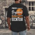 Proud Boyfriend Of A 2025 Senior Graduation Basketball Men's Back Print T-Shirt