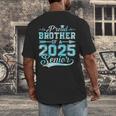 Proud Brother Of a 2025 Senior Graduate Graduation Men's Back Print T-Shirt