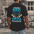 Proud Brother Of Two 2024 Graduates Twin Family Graduation Men's Back Print T-Shirt