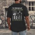 Proud Coast Guard Grandpa US Coast Guard Graduation Grandpa Men's Back Print T-Shirt