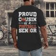 Proud Cousin Of a Football Senior 2026 Graduation Gifts Men's Back Print T-Shirt