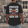 Proud Dad Of a Football Senior 2026 Graduation Men's Back Print T-Shirt