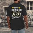 Proud Godmother Of A 2021 Graduate Graduation Clothes MBA Men's Back Print T-Shirt