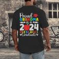 Proud Grandma Of Class Of 2024 Preschool Graduate Graduation Men's Back Print T-Shirt