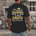 Proud Grandma Of Two 2025 Graduates Graduation Family Men's Back Print T-Shirt