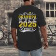 Proud Grandpa Of a 2025 Senior Graduate Graduation Men's Back Print T-Shirt
