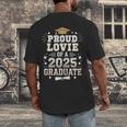 Proud Lovie Of A Class Of 2025 Graduate Senior Graduation Men's Back Print T-Shirt