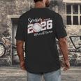 Proud Mama Of A 2026 Senior Baseball Graduation Mom Men's Back Print T-Shirt